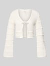 ONLY Regular Fit Strickjacke aus Baumwoll-Mix Modell 'NATALIE' Offwhite