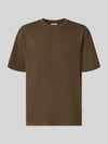 Lindbergh Oversized T-Shirt aus reiner Baumwolle Schoko