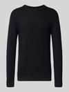 JACK & JONES Gebreide pullover met ronde hals, model 'OTTO' Zwart
