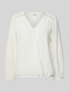 ZABAIONE Bluse mit V-Ausschnitt Modell 'Be44rtaa' Offwhite