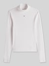 Tommy Jeans Slim fit shirt met lange mouwen met mockneck Wit