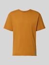Scotch & Soda T-Shirt mit Rundhalsausschnitt und Label-Detail Camel