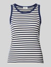 s.Oliver RED LABEL Slim fit tanktop van katoenmix Marineblauw