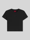 HUGO Slim Fit T-Shirt aus Baumwoll-Mix Modell 'DELANOR' Black