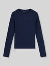 Tommy Jeans Slim Fit Langarmshirt aus Baumwoll-Mix Marine