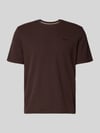 BOSS Regular Fit T-Shirt aus Baumwoll-Mix Modell 'WAFFLE' Mittelbraun