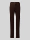 Brax Smalle broek van katoenmix model 'MARY' Donkerbruin
