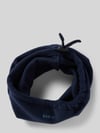 Barts Schal mit Label-Print Dunkelblau