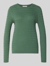 Christian Berg Woman Slim Fit Strickpullover mit Zopfmuster Bottle