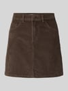 NOISY MAY® Minirok van katoenmix in corduroy look model 'Yolanda' Chocoladebruin