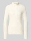 Marc Cain Skinny Fit Longsleeve aus Viskose-Mix Offwhite