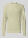 MCNEAL Strickpullover mit gerippten Abschlüssen Schilf Melange