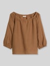 Marc O'Polo Regular Fit Bluse aus reinem Leinen mit Carmen-Ausschnitt Hazel