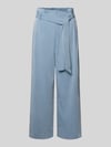 ONLY Regular Fit Bundfaltenhose aus Viskose-Mix Modell 'MARSA' Rauchblau