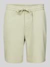 ONLY & SONS Regular Fit Shorts aus Baumwoll-Leinen-Mix Modell 'LINUS' Hellgruen