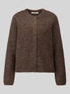 Selected Relaxed Fit Strickjacke aus Woll-Mix mit Alpaka-Anteil Modell 'LULU' Taupe