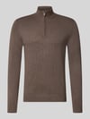 MARKUP Troyer mit Label-Applikation Mittelbraun