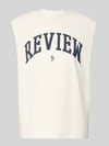 REVIEW Tanktop mit Logo-Print Offwhite