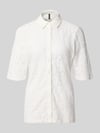 VERO MODA Regular Fit Bluse aus Baumwoll-Mix Modell 'HONEY' Weiss