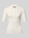 Jake*s Studio Woman Strickshirt mit 1/2-Arm und Polokragen Ecru