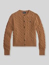Polo Ralph Lauren Regular fit gebreid jack van wol met kasjmier-aandeel Camel