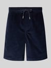 Selected Regular Fit Sweatshorts aus Baumwoll-Mix Dunkelblau