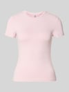 PIECES Slim Fit t-shirt met ronde hals model 'LULA' Roze