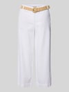 Christian Berg Woman Culotte aus Leinen-Mix mit Gürtel Weiss