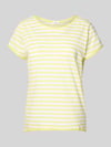 s.Oliver RED LABEL krój regular fit t-shirt z bawełny z cieniowanej przędzy Żółty melanż