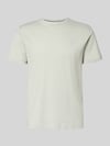 LERROS T-shirt met labelstitching Lindegroen