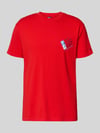 Tommy Jeans Regular Fit T-Shirt aus reiner Baumwolle Rot
