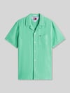 Tommy Jeans Regular Fit Freizeithemd aus Leinen-Baumwoll-Mix Gruen