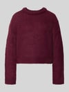 PIECES Relaxed Fit Pullover im Chunky Knit Look Modell 'DORTHEA' Bordeaux
