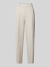 CAMBIO Tapered fit stoffen broek met verkort model Beige