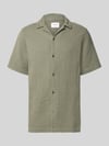 Lindbergh Relaxed Fit Freizeithemd mit Strukturmuster Khaki