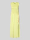 Marc Cain Maxikleid mit Kordelzug an der Taille Neon Gelb