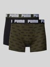 PUMA Bokserki z elastycznym pas z logo w zestaw 2 szt. Oliwkowy