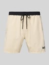 BOSS Badehose mit Paspelnaht in Kontrastfarbe Modell STARFISH' Beige