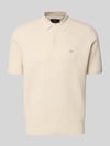 Fynch-Hatton Regular Fit Poloshirt in Strick-Optik Offwhite