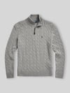 Polo Ralph Lauren Regular Fit Troyer aus Woll-Kaschmir-Mix Hellgrau