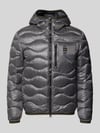 Blauer USA Steppjacke mit Zweiwege-Reißverschluss Modell 'WAVE' Graphit