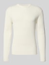 MCNEAL Regular Fit Strickpullover aus Baumwoll-Mix Sand