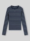 Tommy Jeans Slim Fit Langarmshirt aus Baumwoll-Mix Marine