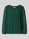 ZABAIONE blouse met lange mouwen van viscosemix model 'EVA' Donkergroen