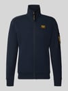 PME Legend Sweatjacke mit Stehkragen und Label-Patch Marine