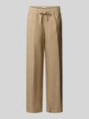 Brax Regular Fit Weite Hose aus reinem Leinen Modell 'FARINA' Beige