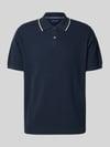 Christian Berg Men regular fit poloshirt met contrasterende bies Marineblauw