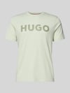 HUGO t-shirt o kroju relaxed fit z czystej bawełny model 'DULIVIO' Miętowy