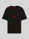 HUGO Relaxed Fit T-Shirt aus Baumwoll-Jersey Modell 'DIVIS' Black