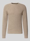 ONLY & SONS Regular Fit Strickpullover aus Baumwoll-Mix mit Woll-Anteil Modell 'LITUS' Beige